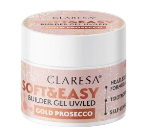 Claresa Soft & Easy żel budujący Gold Prosecco 90 g