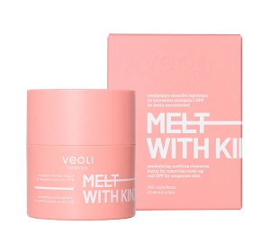 Veoli Botanica Melt With Kindness emulgujące masełko łagodzące do zmywania makijażu i SPF do skóry naczyniowej 40 g