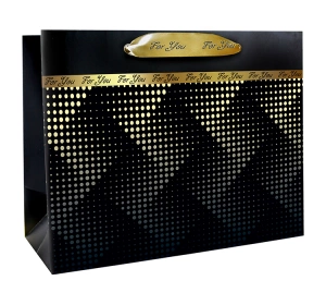 Metrex duża torebka prezentowa 002 Premium Horizontal-3 czarna