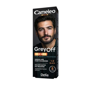 Delia Cosmetics Cameleo Men Grey Off farba do włosów i brody 1.0 Black 2 x 15 ml