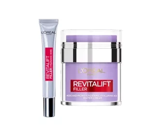 L'Oréal Paris Revitalift Filler zestaw krem pod oczy [HA] + krem na dzień Water-Cream