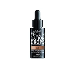 Gosh Foundation Drops wegański podkład do twarzy SPF10 008 Honey 30 ml
