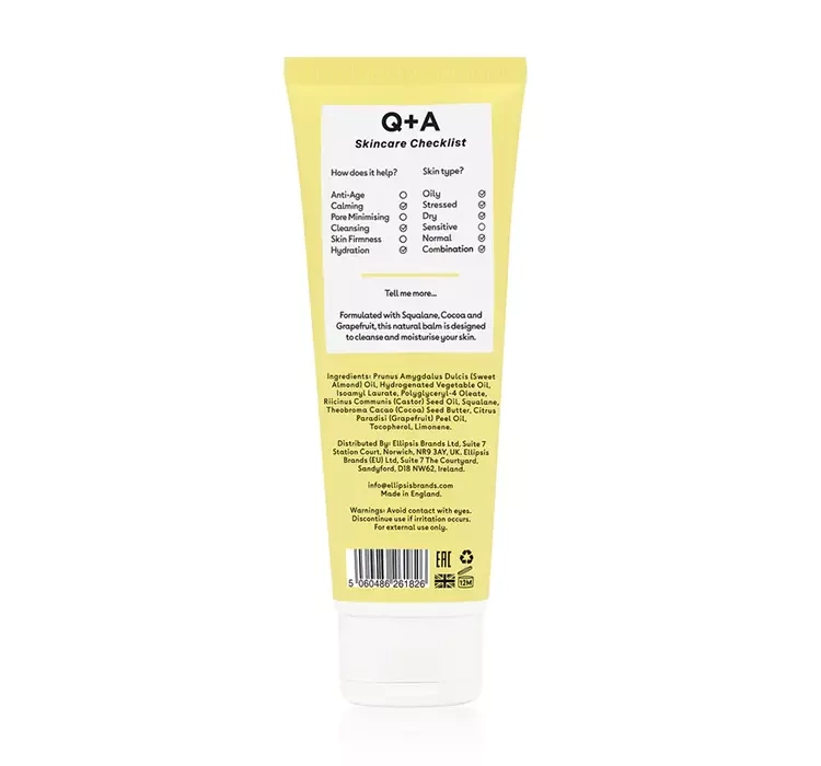 Q+A NAWILŻAJĄCY BALSAM DO OCZYSZCZANIA TWARZY Z OLEJKIEM GREJPFRUTOWYM 125ML