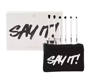 Bh Cosmetics zestaw pędzli do makijażu Say It 6 sztuk + kosmetyczka