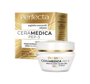 Perfecta Ceramedica Pep-3 naprawczy przeciwzmarszczkowy krem na dzień i na noc 70+ 50ml