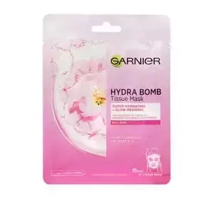 Garnier Hydra Bomb Sakura nawilżająca maska na tkaninie ekstrakt kwiatu wiśni 1 sztuka