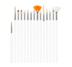 Zestaw pędzelków do zdobień 15 sztuk