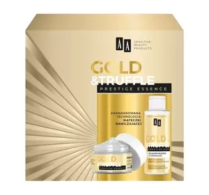 AA Gold&Truffle Prestige Essence 65+ zestaw krem do twarzy 50 ml + mleczko do demakijażu 150 ml