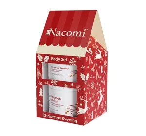 Nacomi Christmas Evening zestaw prezentowy masło do ciała + peeling do ciała