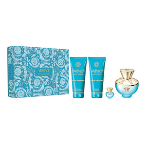 Versace Dylan Turquoise Pour Femme woda toaletowa spray 100 ml + 5 ml + żel pod prysznic 100 ml + żel do ciała 100 ml