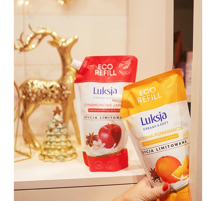 LUKSJA CREAMY & SOFT MYDŁO W PŁYNIE KORZENNA POMARAŃCZA REFILL 900ML