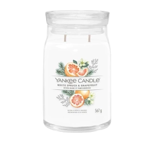 Yankee Candle Signature duża świeca zapachowa White Spruce & Grapefruit 567 g