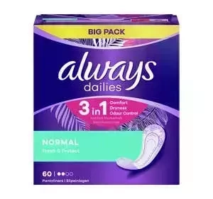 ALWAYS DAILIES FRESH & PROTECT NORMAL WKŁADKI HIGIENICZNE 60 SZTUK
