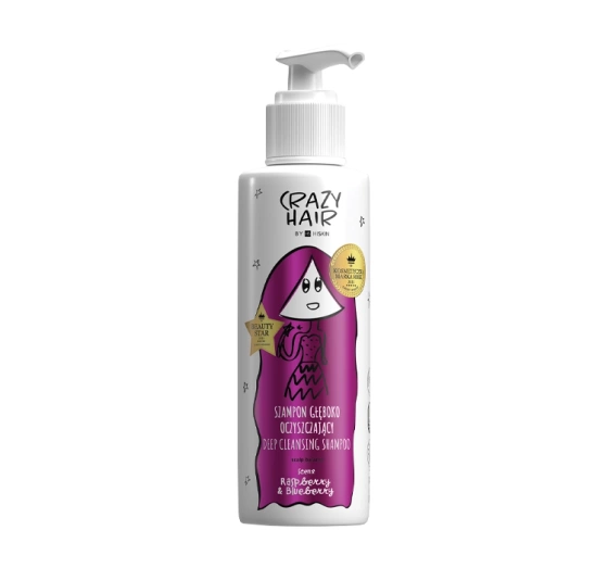 HiSkin Crazy Hair głęboko oczyszczający szampon do włosów Malina i Borówka 300 ml
