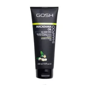 Gosh Macadamia Oil wegański szampon do włosów suchych 230 ml