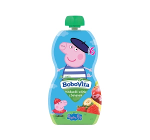 BoboVita owocowy mus dla dzieci po 6 miesiącu życia Truskawki Wiśnie Banan 100 g