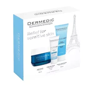 Dermedic Hydrain3 Hialuro zestaw dermokosmetyków krem 50 ml + żel do mycia twarzy 25 ml + krem pod oczy 7 ml