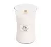 Woodwick Large Jar Candle zapachowa White Teak 610g