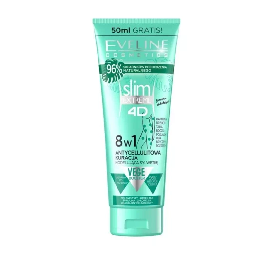 EVELINE SLIM EXTREME 4D ANTYCELLULITOWA KURACJA MODELUJĄCA SYLWETKĘ 8W1 250ML