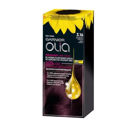GARNIER OLIA TRWAŁA FARBA DO WŁOSÓW BEZ AMONIAKU 3.16 GŁĘBOKI FIOLET