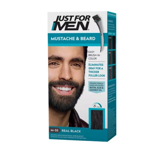 JUST FOR MEN ŻEL KOLORYZUJĄCY DO WŁOSÓW I BRODY M-55 REAL BLACK