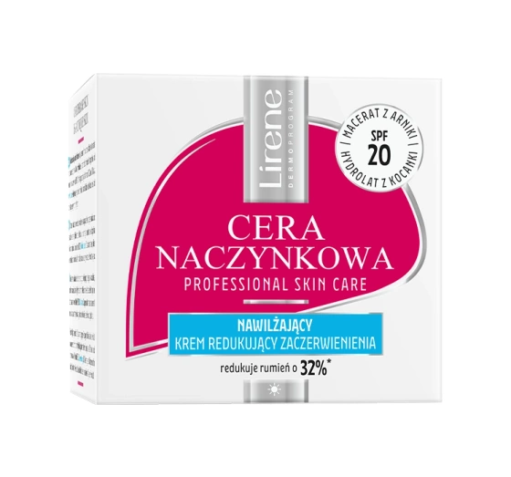 LIRENE CERA NACZYNKOWA NAWILŻAJĄCY KREM WZMACNIAJĄCY NACZYNKA NA DZIEŃ 50ML