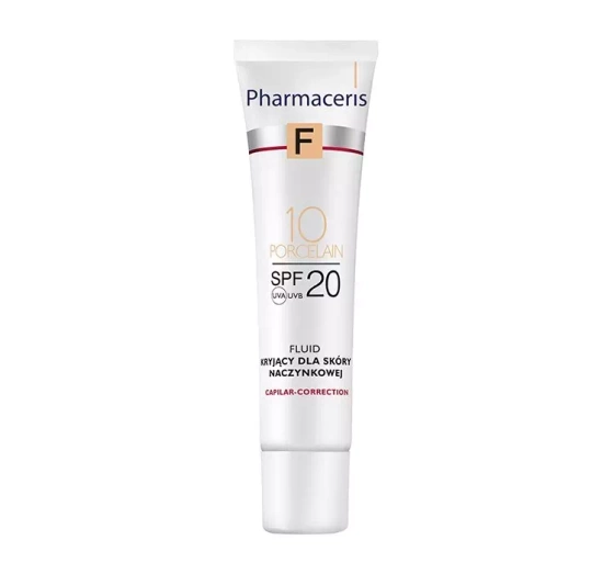 PHARMACERIS F CAPILAR CORRECTION FLUID KRYJĄCY DLA SKÓRY NACZYNKOWEJ SPF 20 10 PORCELAIN 30ML