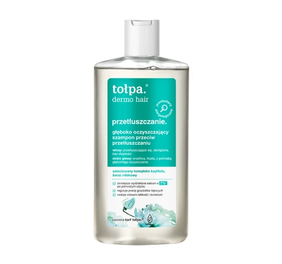 TOŁPA DERMO HAIR PRZETŁUSZCZANIE GŁĘBOKO OCZYSZCZAJĄCY SZAMPON PRZECIW PRZETŁUSZCZANIU 250ML
