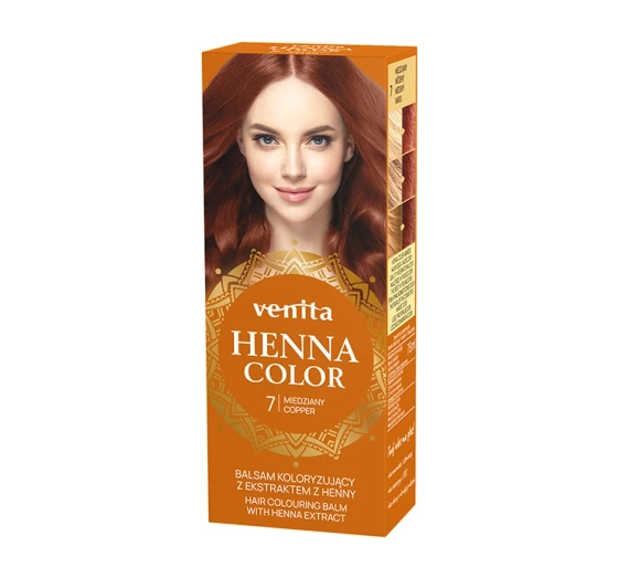 VENITA HENNA COLOR BALSAM KOLORYZUJĄCY Z EKSTRAKTEM Z HENNY 7 MIEDZIANY 75ML