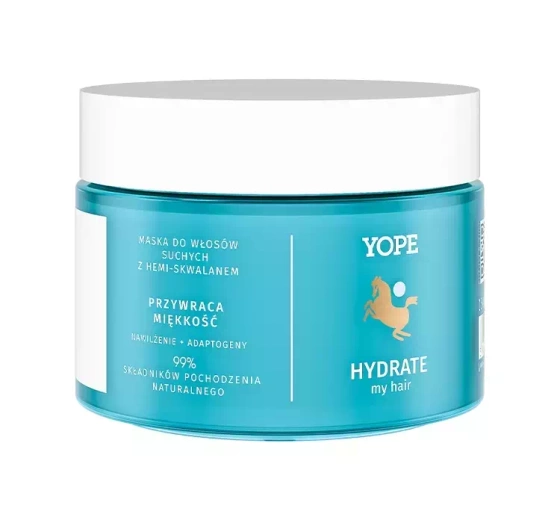 YOPE BOUNCE MY HAIR HYDRATE NAWILŻAJĄCA MASKA Z HEMI-SKWALANEM 250ML